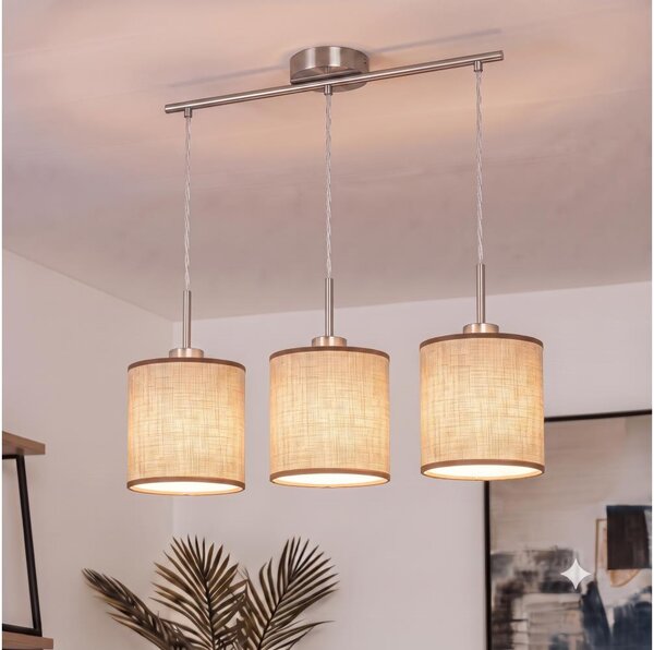 Brilagi - LED полилей на кабел NUBILA 3xE27/60W/230V кафяв