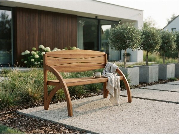 Кафява градинска пейка от масивно дърво Hadia – Garden Pleasure
