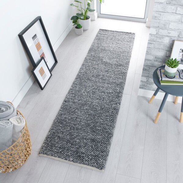 Пътека Minerals Тъмен сив 60X230 см, Flair Rugs
