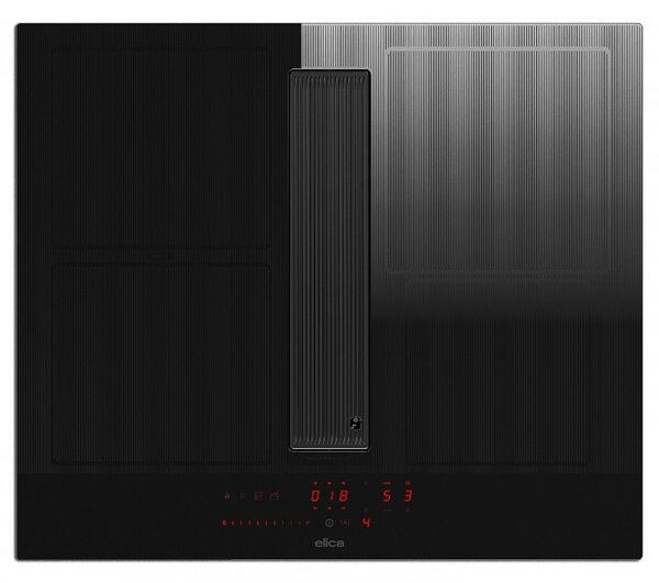 Аспириращ плот за вграждане Elica NikolaTesla Velvet BL/A/60, 7.2 kW, Мощност на абсорбация 620 m3/h, Autocapture, Comfort Silence, Bridge Zone, Stop&Go, Черен