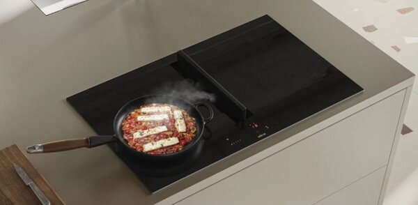 Аспириращ плот за вграждане Elica NikolaTesla Velvet BL/A/60, 7.2 kW, Мощност на абсорбация 620 m3/h, Autocapture, Comfort Silence, Bridge Zone, Stop&Go, Черен