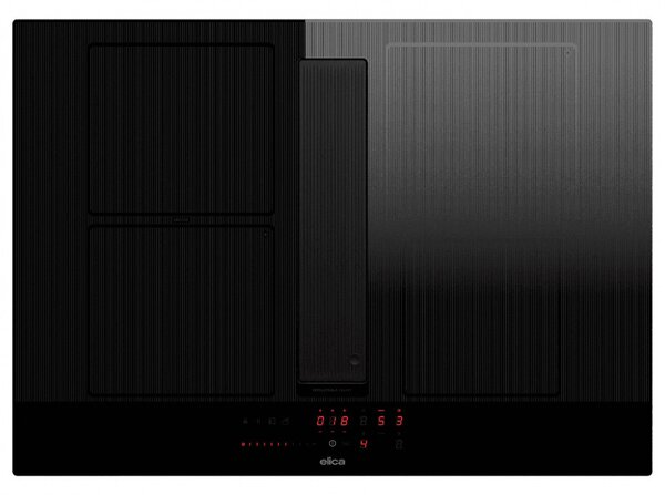 Аспириращ плот за вграждане Elica NikolaTesla Velvet BL/A/72, 7.2 kW, Мощност на абсорбация 620 m3/h, Autocapture, Comfort Silence, Bridge Zone, Stop&Go, Черен