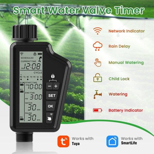 Immax NEO 07556L - Клапан за напояване 4xAA IP65 Wi-Fi Tuya