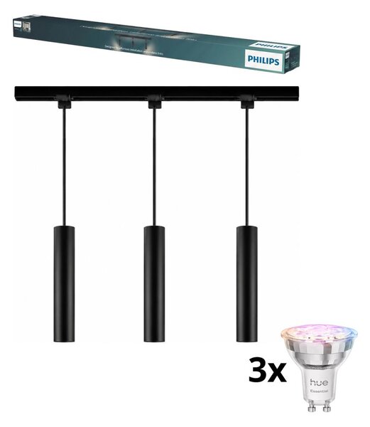 Philips - LED димируем полилей на кабел за релсова система EASYLINK 3xGU10/4,7W/230V 1m черен