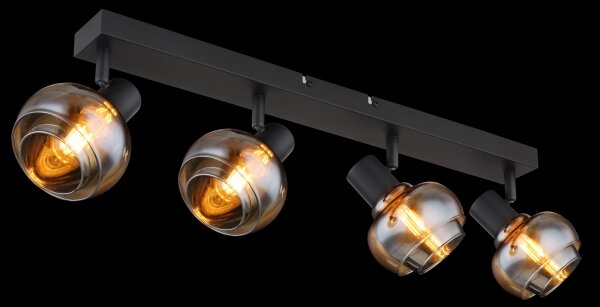 Globo 54309-4B - Точково осветително тяло TOKKI 4xE14/40W/230V черно