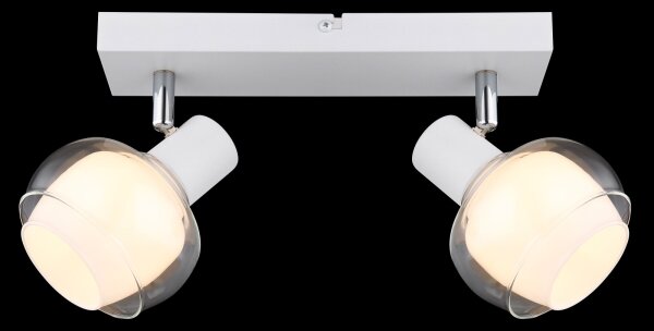 Globo 54309-2W - Точково осветително тяло TOKKI 2xE14/40W/230V бяло