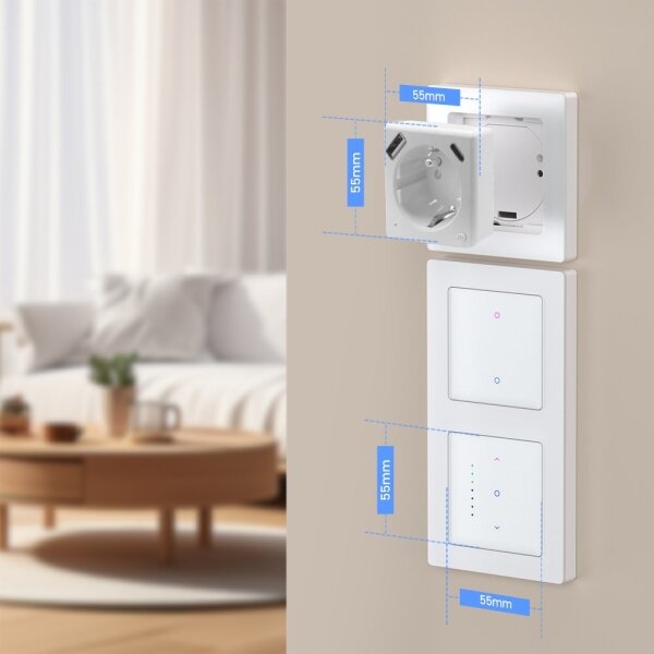 Immax NEO 07544L - Умен контакт E 16A/230V + 1xUSB-A+1xUSB-C PD 20W Wi-Fi