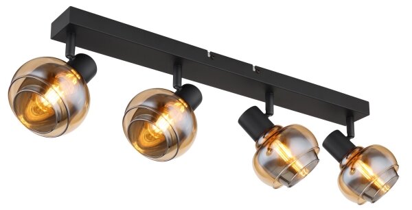 Globo 54309-4B - Точково осветително тяло TOKKI 4xE14/40W/230V черно