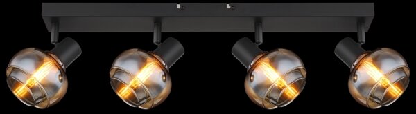 Globo 54309-4B - Точково осветително тяло TOKKI 4xE14/40W/230V черно