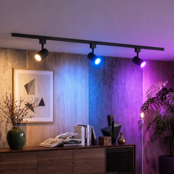 Philips - LED димируемо точково осветително тяло за шинна система EASYLINK 3xGU10/4,7W/230V 1m черно