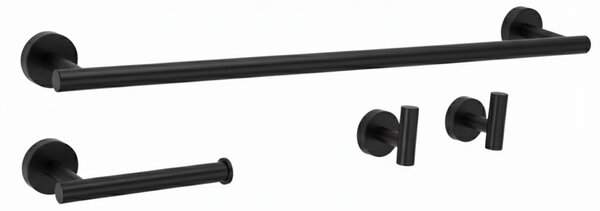 Комплект аксесоари за баня Ari Black 4 части