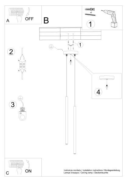Sollux SL.2134 - Висящ полилей на кабел PASTELO 2xG9/8W/230V зелен