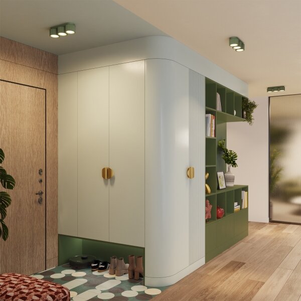 Sollux SL.2631 - Точково осветително тяло AURA 3xGX53/10W/230V, зелено