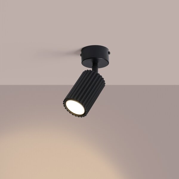 Sollux SL.1913 - Точково осветително тяло KARBON 1xGU10/10W/230V черно