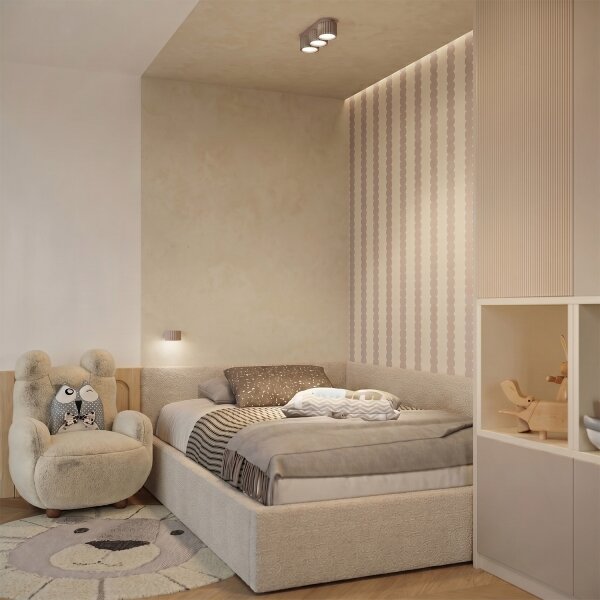 Sollux SL.2619 - Настенно осветително тяло AURA 1xGX53/10W/230V taupe