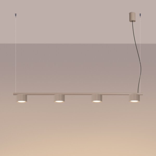 Sollux SL.2702 - Полилей на кабелно окачване AURA 4xGX53/10W/230V таупе