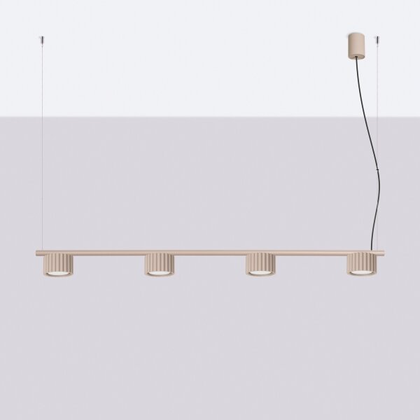Sollux SL.2702 - Полилей на кабелно окачване AURA 4xGX53/10W/230V таупе