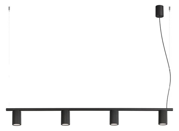 Sollux SL.2712 - Полилей на кабел KARBON 4xGU10/10W/230V черен