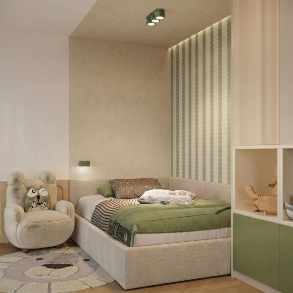 Sollux SL.2615 - Стенно осветително тяло AURA 1xGX53/10W/230V зелено