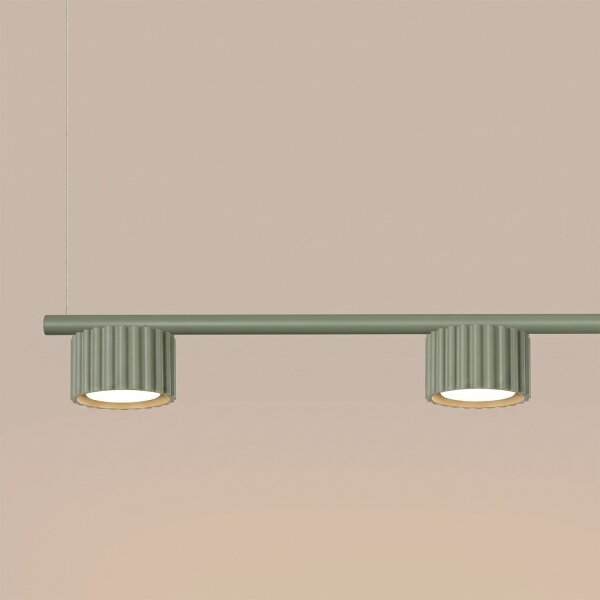 Sollux SL.2698 - Подвесен полилей AURA на кабел, 4xGX53/10W/230V, зелен