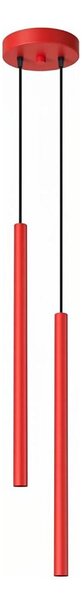 Sollux SL.2142 - Полилей на кабел PASTELO 2xG9/8W/230V червен