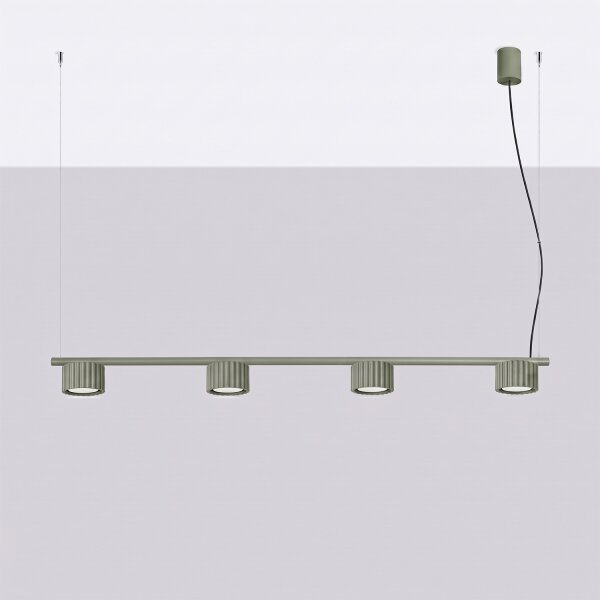 Sollux SL.2698 - Подвесен полилей AURA на кабел, 4xGX53/10W/230V, зелен