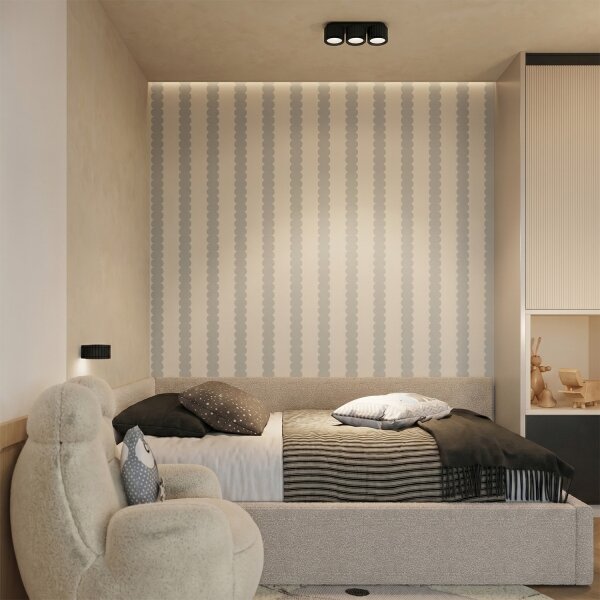 Sollux SL.2613 - Стенно осветително тяло AURA 1xGX53/10W/230V черно