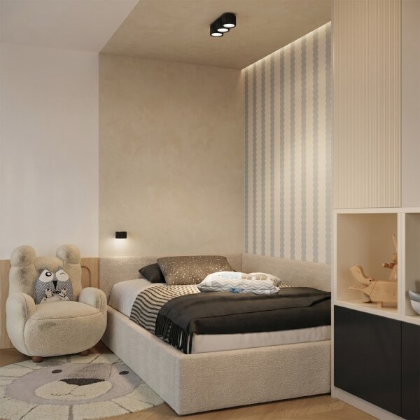 Sollux SL.2613 - Стенно осветително тяло AURA 1xGX53/10W/230V черно