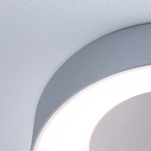 Paulmann HomeSpa Casca LED таванска лампа Ø40cm, бяла/алуминий, IP44, Затъмняване, Металик, Баня, Метал, Модерен
