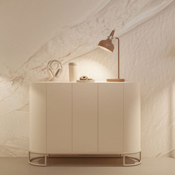 Paulmann Настолна лампа Juna STYLE, кафява, височина 51 см, метал, Кафяв / ръждив, Дневна/трапезария, Метал, Модерен