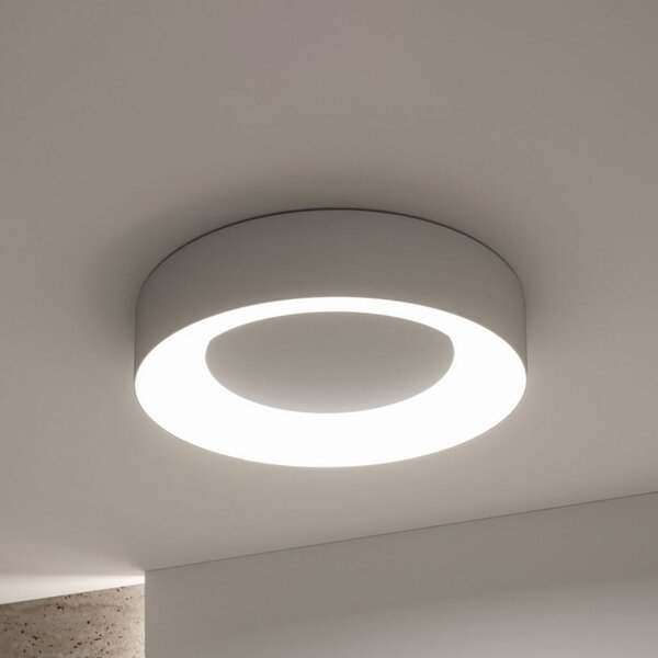 Paulmann Smart LED таванна лампа Casca, алуминий, Ø 40 см, RGBW, IP44, Затъмняване, Металик, Дневна/трапезария, Метал, Модерен