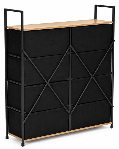 Комод с 8 текстилни чекмеджета и метална конструкция 107 x 80 x 24 см