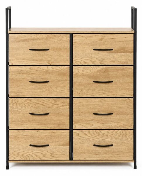 Комод с 8 текстилни чекмеджета и метална конструкция 107 x 80 x 24 см