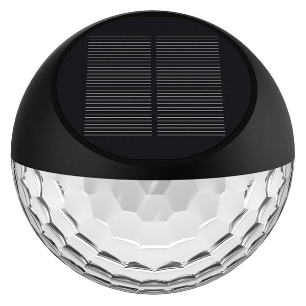 Aigostar - LED RGB соларен стенен лампион LED/2W/1,2V черен IP44