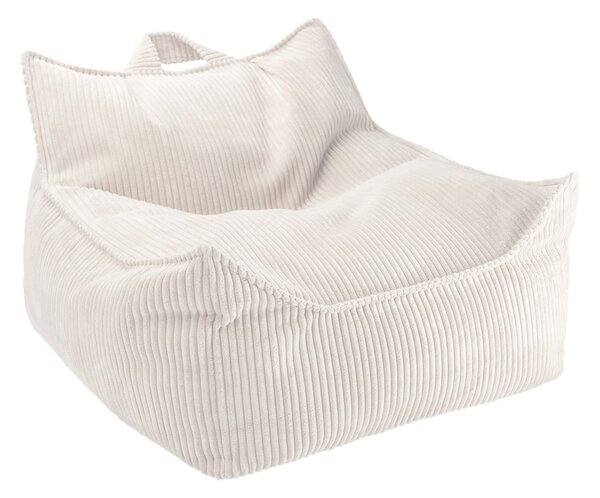 Кремав детски пуф от рипсено кадифе Chair – Wigiwama