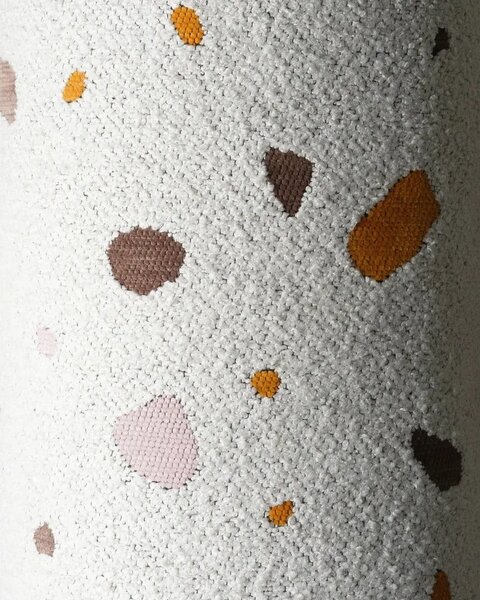 Бял детски пуф от букле и шенил Terrazzo Cloud – Wigiwama