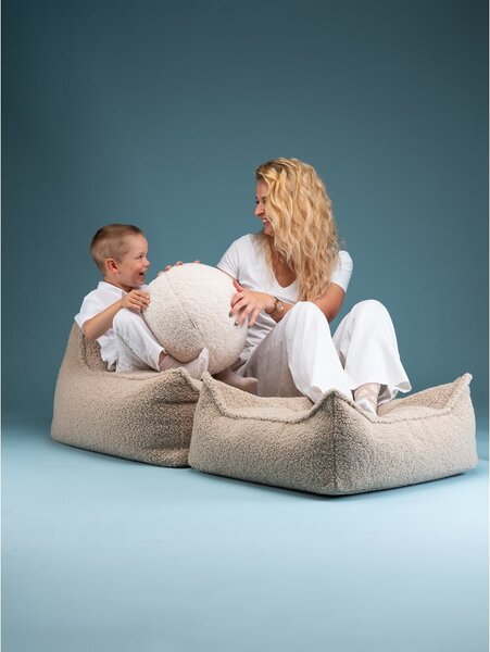 Светлокафяв детски пуф от букле Chair – Wigiwama