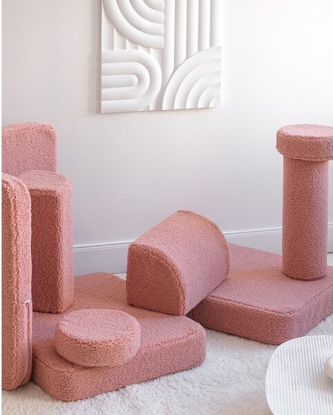 Розов детски диван от букле 132 cm Settee – Wigiwama