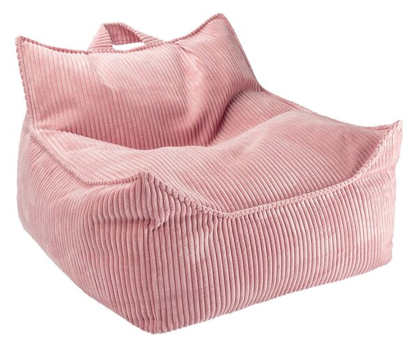 Розов детски пуф от рипсено кадифе Chair – Wigiwama