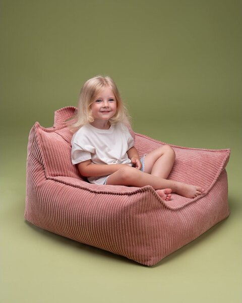 Розов детски пуф от рипсено кадифе Chair – Wigiwama