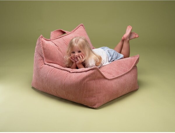 Розов детски пуф от рипсено кадифе Chair – Wigiwama