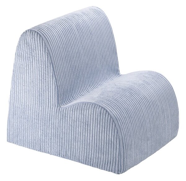 Син детски стол от рипсено кадифе Cloud – Wigiwama