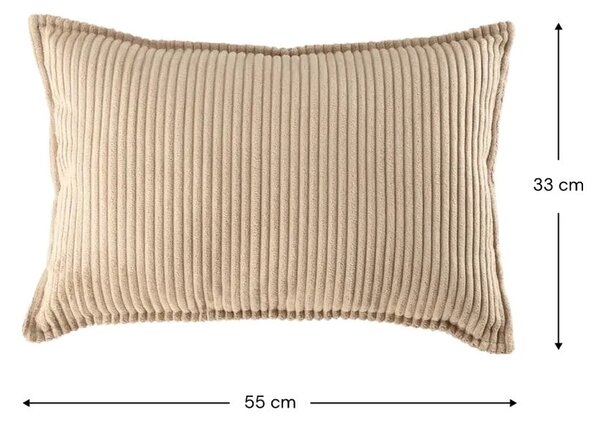 Светлокафява детска възглавница за диван от рипсено кадифе Bolster – Wigiwama