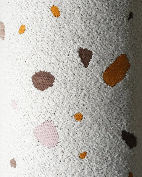 Бял детски пуф от букле и шенил Terrazzo Chair – Wigiwama