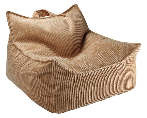 Кафяв детски пуф от рипсено кадифе Chair – Wigiwama