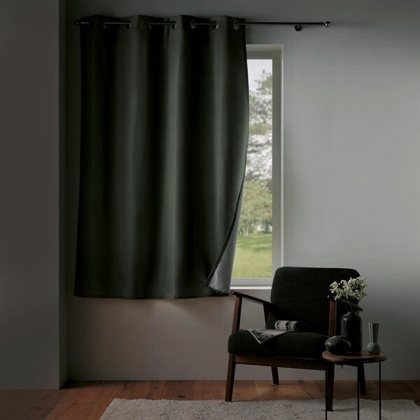 Сиво термо перде от микрофибър 135x180 cm Micropolar – douceur d'intérieur