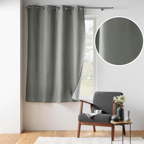 Сиво термо перде от микрофибър 135x180 cm Micropolar – douceur d'intérieur