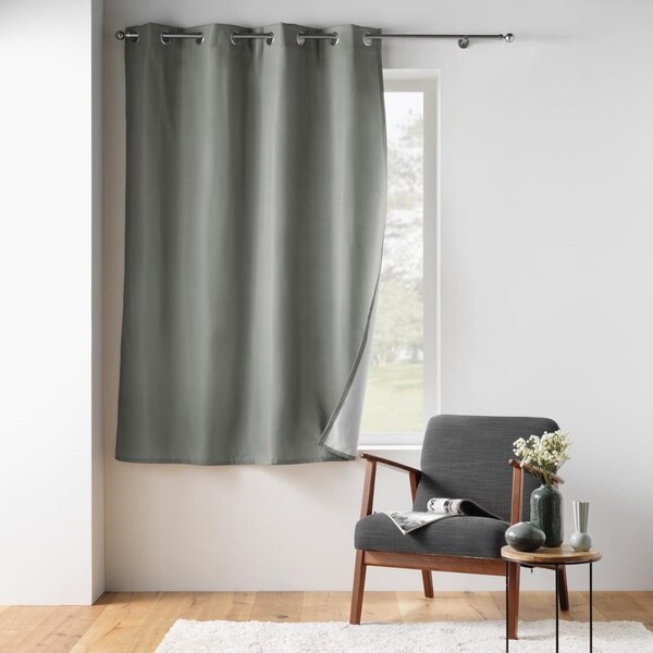 Сиво термо перде от микрофибър 135x180 cm Micropolar – douceur d'intérieur