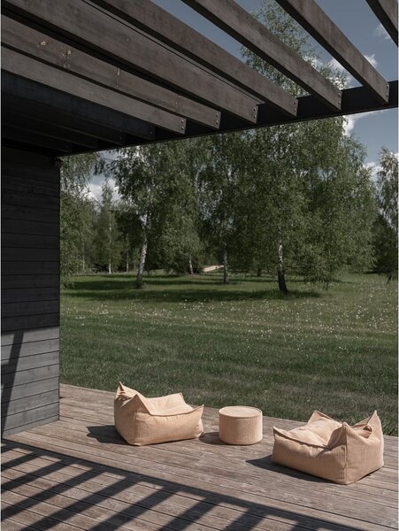 Светлокафяв детски пуф от рипсено кадифе Chair – Wigiwama