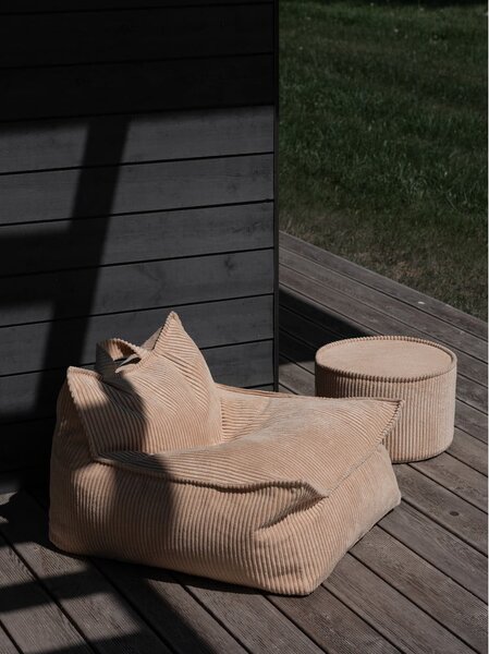 Светлокафяв детски пуф от рипсено кадифе Chair – Wigiwama